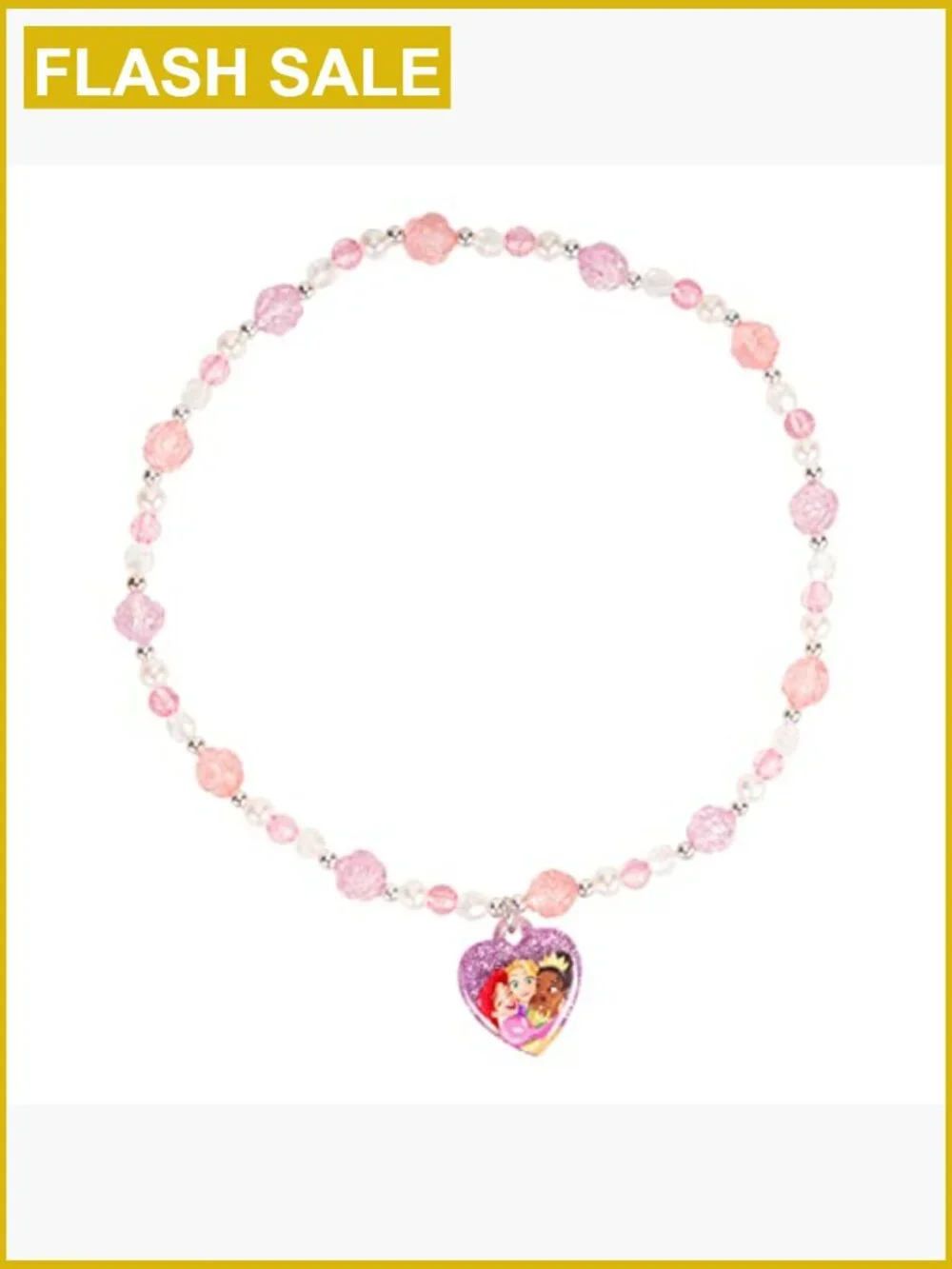 3 Piece Princess Jewelry Set with Beaded Necklace Bracelet Ring for Girls Dress
